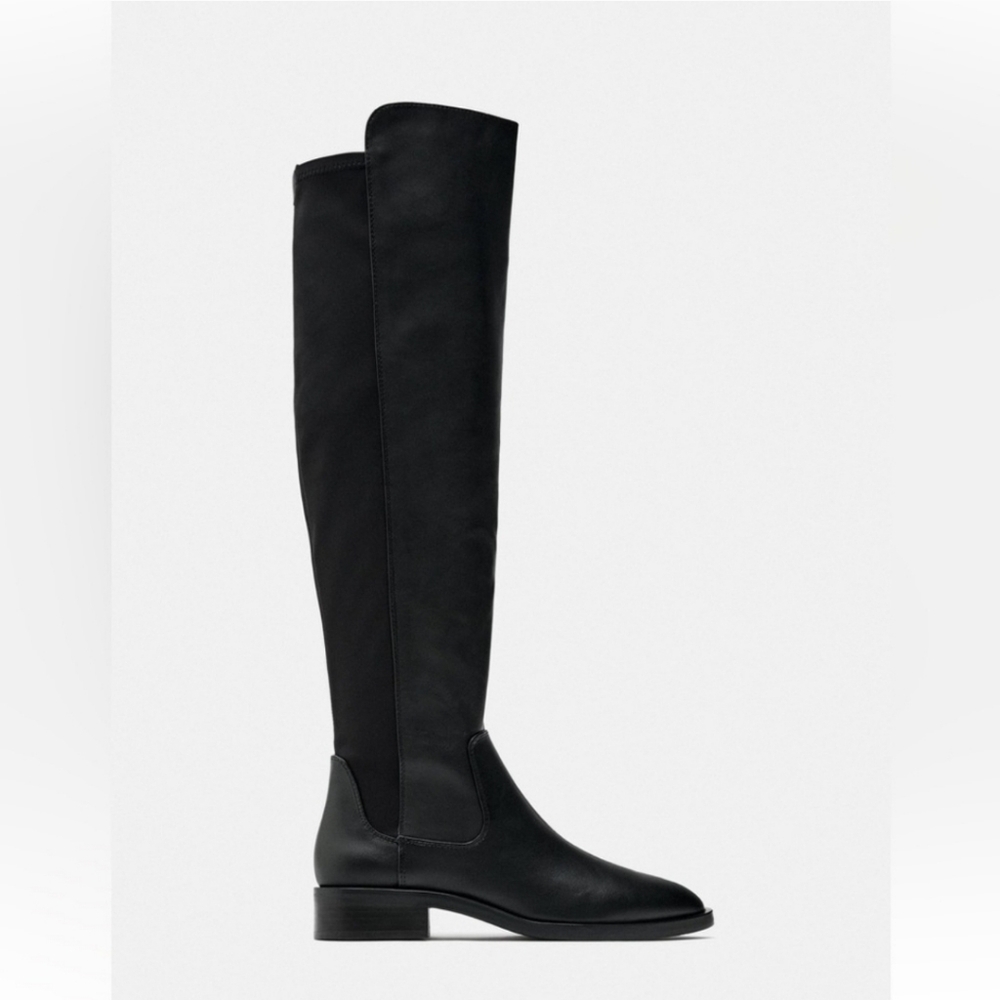 FLAT HEELED OVER-THE-KNEE BOOTS SIZE 8 - Picture 4 of 7